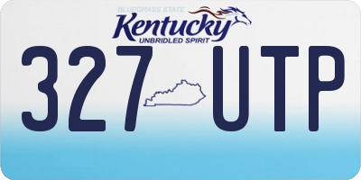KY license plate 327UTP