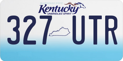 KY license plate 327UTR