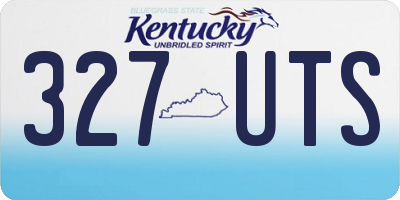KY license plate 327UTS