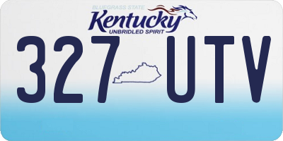 KY license plate 327UTV