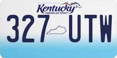 KY license plate 327UTW