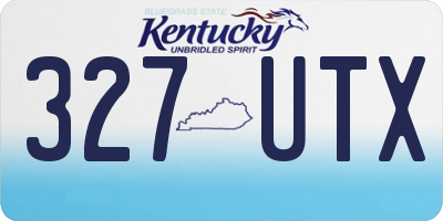 KY license plate 327UTX