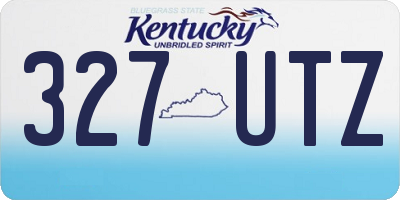 KY license plate 327UTZ