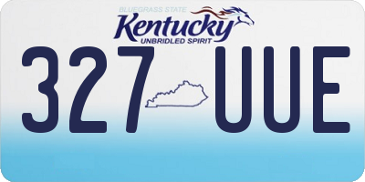 KY license plate 327UUE