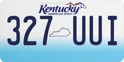 KY license plate 327UUI