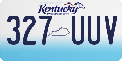 KY license plate 327UUV