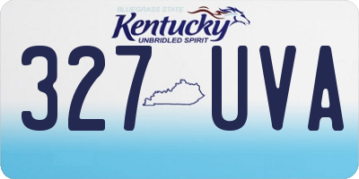 KY license plate 327UVA
