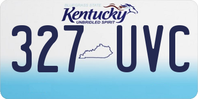 KY license plate 327UVC
