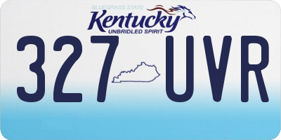 KY license plate 327UVR