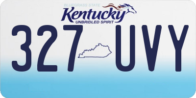 KY license plate 327UVY