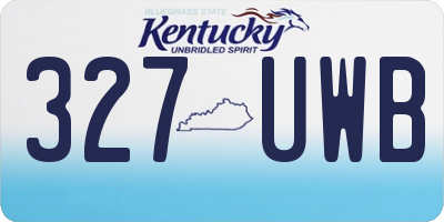 KY license plate 327UWB