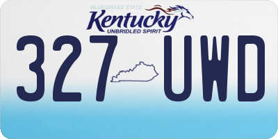 KY license plate 327UWD