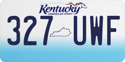 KY license plate 327UWF