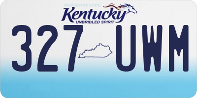 KY license plate 327UWM