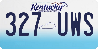 KY license plate 327UWS