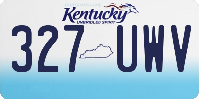 KY license plate 327UWV