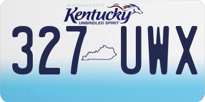 KY license plate 327UWX