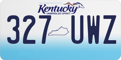 KY license plate 327UWZ
