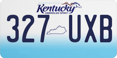 KY license plate 327UXB