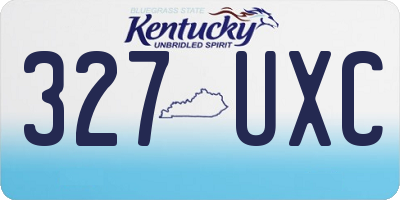 KY license plate 327UXC