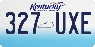 KY license plate 327UXE