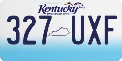 KY license plate 327UXF