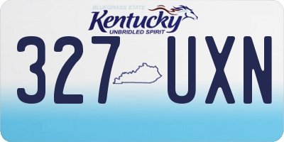KY license plate 327UXN