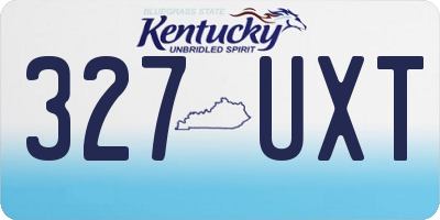 KY license plate 327UXT