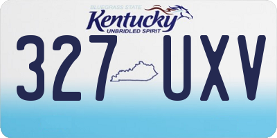 KY license plate 327UXV