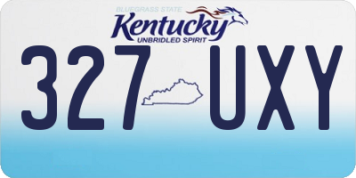 KY license plate 327UXY