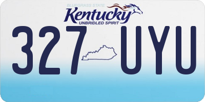 KY license plate 327UYU