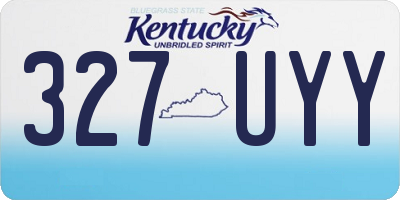 KY license plate 327UYY