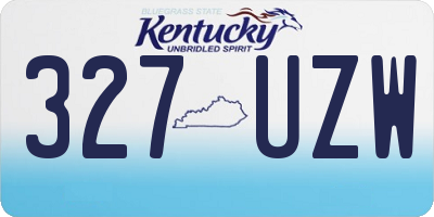 KY license plate 327UZW