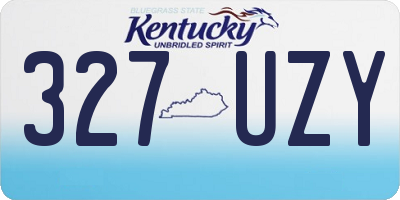 KY license plate 327UZY