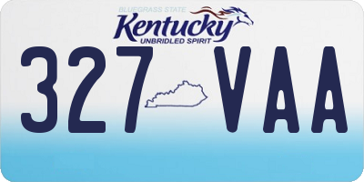 KY license plate 327VAA