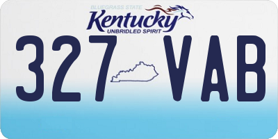 KY license plate 327VAB