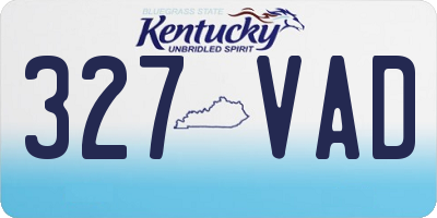 KY license plate 327VAD