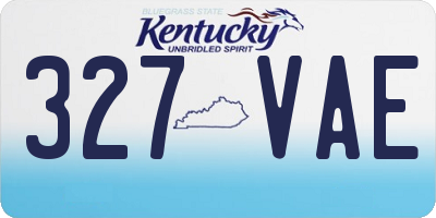 KY license plate 327VAE
