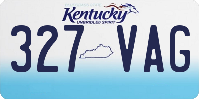 KY license plate 327VAG