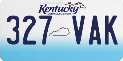 KY license plate 327VAK