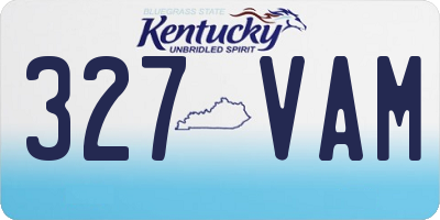 KY license plate 327VAM