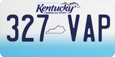 KY license plate 327VAP