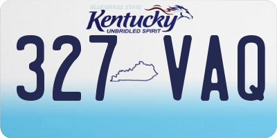 KY license plate 327VAQ