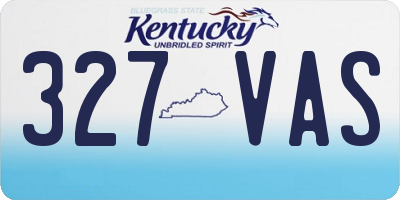 KY license plate 327VAS