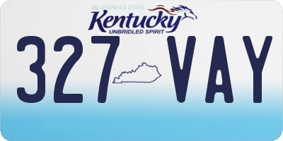 KY license plate 327VAY