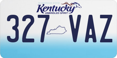 KY license plate 327VAZ