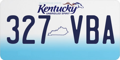 KY license plate 327VBA