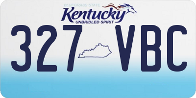 KY license plate 327VBC