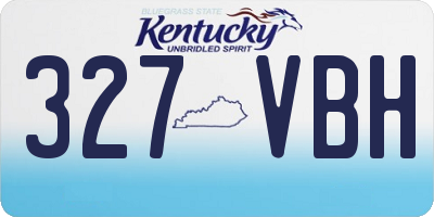 KY license plate 327VBH