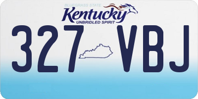 KY license plate 327VBJ